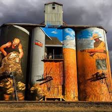Weethalle New South Wales Artist Heesco Khosnaran Melbourne Based Mongolian Born 31m X 21m Building Art Sidewalk Art Barn Art