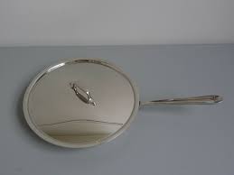 All Clad 12 Inch Tri Ply Fry Pan Stainless Steel With Lid Allclad Frying Pan Stainless Steel Skillet All Clad