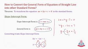 Slope Intercept Form Vs General Form How Slope Intercept Form Vs General Form Can Increase Y Slope Intercept Form Slope Intercept Standard Form
