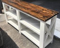 Natural Unfinished Sofa Table Etsy In 2020 Rustic Console Tables Rustic Consoles Farmhouse Console Table