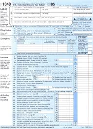 All the individuals and businesses are obliged to report their financial information to the irs in the end of a fiscal year. File Form 1040 2005 Jpg Wikimedia Commons