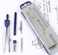 Zinc Paint Compass Divider Math Set | eBay UK