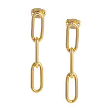 La boucle d'oreille rock est le bijou idéal que vous pouvez choisir pour enrichir et personnaliser votre look. Boucles D Oreilles Rock 3 Maillons En Laiton Dore