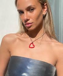 Open Heart Glass Necklace