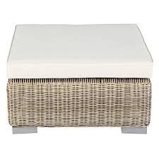 Le mobilier de jardin en résine tressée a une longue durée de vie. Pouf Pour Salon De Jardin Modulable En Resine Tressee Beige Et Coussin Ecru Sardaigne Maisons Du Monde