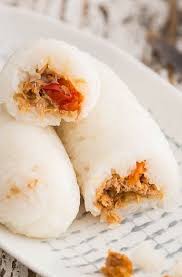 Lemper Ayam Steamed Glutinous Rice With Spiced Chicken Floss Recipe Recipes Malay Food Indonesian Food