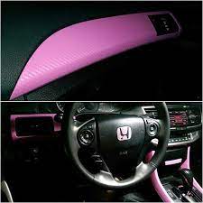 Rvinyl Pink 3d Carbon Fiber Vinyl Installed Rvinyl Com Car Accessories For Girls Carbon Fiber Vinyl Honda Accessories