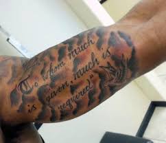 Here is one bicep tattoo dedicated to the legendary villain. Bible Scripture Tattoos With Clouds Novocom Top