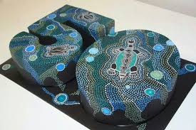 Pin By Caroline Barr On Cakes Aboriginal Dot Painting Cake Designs 21st Cake