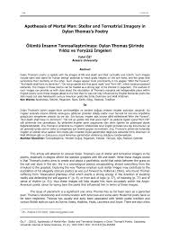 Pdf Apotheosis Of Mortal Man Stellar And Terrestrial Imagery In Dylan Thomas S Poetry