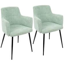 Purple red silver white yellow accent stools arm chairs armless chairs barrel chairs benches bistro chairs butterfly chairs chair and a half chair and ottoman sets club. Lumisource Andrew Contemporary Dining Accent Chair In Black With Seafoam Green Fabric By Lumisource Set Of 2