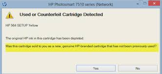 There's no way of resetting or changing these locked settings via hp articles or assistance, Hp Printer Error Used Or Counterfeit Cartridge Detected Ink Sensor Warning What To Do Bch Technologies Customer Help Center
