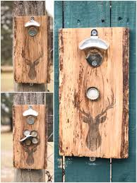 Wall Mount Pallet Wood Deer Silhouette Stag Deer Head Bottle Opener With Magnetic Catcher Wall Mounted Beer Soda Wood Bottle Opener Wood Pallets Wood Deer Head