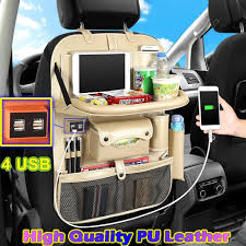 4 Usb High Quality Leather Car Seat Organizer Car Seat Organizer Leather Car Seats Cleaning Leather Car Seats