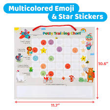 putska potty training magnetic reward chart for toddlers reward chart with multicolored emoji star