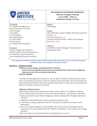 JIBC BOARD OF GOVERNORS (APPROVED) Minutes of Regular meeting June 4, 2020 