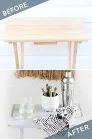 10 Clever Ways To Make Over Your Tv Tray Tables Diy Home Bar Tv Tray Table Tv Trays