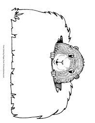 Groundhog coloring pages for kids to print and color. Peeking Groundhog Coloring Page Free Printable Pdf From Primarygames