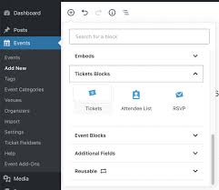 Each panel can have different settings. An Introduction To Ticket Blocks Knowledgebase The Events Calendar
