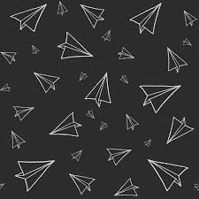Black And White Line Drawing Background Paper Airplane Pattern Line Drawing Black Background Art Print By Artbynieman X Small In 2020 Paper Airplane Drawing Line Drawing Airplane Wall