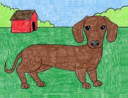 How To Draw A Dachshund Dog Art Projects For Kids We've learned to draw many different animals and objects together already and i am really happy to share this puppy drawing tutorial with you. how to draw a dachshund dog art