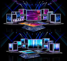 Concert Stage Design 7 3d Model Obj Concert Stage Design Stage Set Design Stage Design
