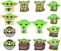 Maybe you would like to learn more about one of these? Amazon Com Dreamcatching 14pcs Baby Yoda Anime Croc Charms Fits For Trendy Shoe Charms For Women Men Diy Clog Sandals Decoration Pvc Cartoons Croc Charms Adults Teens Shoe Accessories Clothing Shoes Jewelry