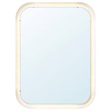 storjorm مرآة مع إضاءة مدمجة أبيض 80x60 سم ikea