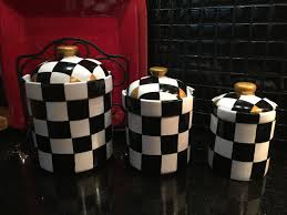 Black And White Canisters Set Your Place To Buy And Sell All Things Handmade Canister Sets Hand Painted Metallic Accents