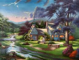 Cottages Maisons Cottage Art Painting Cafe Pictures