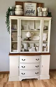 These are just a few tips for figuring out how to decorate a. Awesome Farmhouse Style Antique Kitchen China Cabinet Decor Country Kitchen Decor White Kitchen Decor