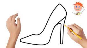 How To Draw A High Heeled Shoe | Easy Drawings - Youtube