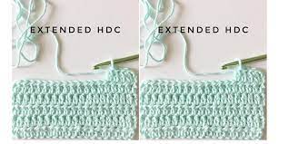 Extended Half Double Crochet Stitch Free Crochet Video Tutorial Half Double Crochet Stitch Crochet Stitches Free Double Crochet