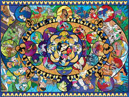 Tenyo jigsaw puzzle tangled story stained glass pure white 1000 pieces. Amazon Com Ceaco Disney Classics Ii Oval Stained Glass Jigsaw Puzzle 1500 Pieces Toys Games