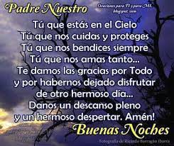 Padre Nuestro Good Night Prayer Dear Lord God Loves You