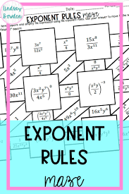 Unit 3 homework answer key, unit 8 all things algebra gina wilson 2015 january 2015. Exponent Rules Maze Exponent Rules Algebra Activities High School Exponent Rules Activity