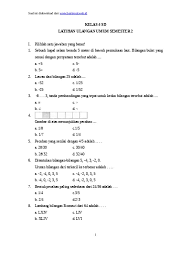 Soal Kelas 4 Sd Latihan Ulangan Semester Ii Matematika