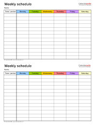 Look for monthly plans with more data from mtn, airtel, glo, 9mobile and other providers right here. Free Weekly Schedules For Excel 18 Templates