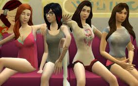 This is my first ever attempt at making a swim suit in the sims . Mrrakkonn S Sims Jenny Samantha Mandy And Brooke The Sims 4 Sims Loverslab