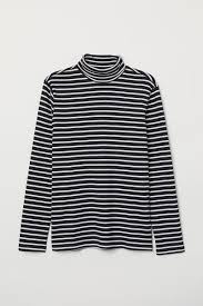 Black And White Striped Long Sleeve Turtleneck Striped Turtleneck Shirt I 2020