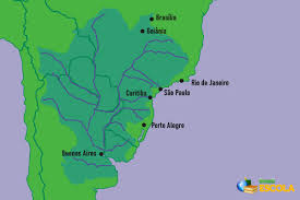 Southern brasil argentina 1780 rigobert bonne mapa antigo gravado 18th century. Bacia Platina Caracteristicas Mapa Importancia Brasil Escola