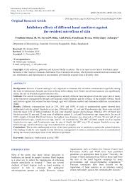 The best thickener would be an alcohol based hair gel, because it will not curdle and will mix. Pdf Inhibitory Effects Of Different Hand Sanitizers Against The Resident Microflora Of Skin