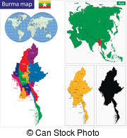 Myanmar map of köppen climate classification. Black Burma Map Black Union Of Myanmar Burma Map Separated On The Provinces Canstock