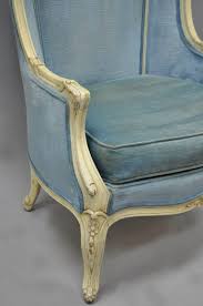 I love taking vintage pieces and giving them a whimsical. Vintage French Provincial Louis Xv Style Upholstered Canopy Porter Hood Chair At 1stdibs