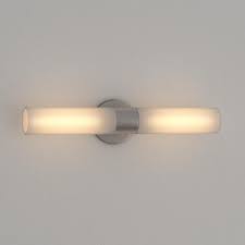 Hampton bay 2 light vanity fixture. Hampton Bay Arla 2 Light Brushed Nickel Vanity Light With Tube Etched Decohub Home Outlet Store