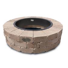 Necessories Grand 48 In Fire Pit Kit In Desert 3500002 The Home Depot In 2020 Fire Pit Kit Fire Pit Liner Concrete Fire Pits