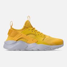 Right View Of Men S Nike Air Huarache Run Ultra Casual Shoes In Mineral Yellow Sulfur Platinum Sneakers Men Fashion Nike Air Huarache Shoes