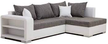 B Famous Houston Polsterecke Ecksofa Schlafsofa Mit Bettkasten Materialmix Kunstleder Struktur Weiss Grau S Schlafsofa Mit Bettkasten Polsterecke Polster