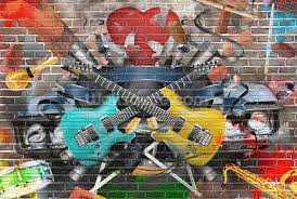 Graffiti Guitar Wall Mural Wallsauce Uk Graffiti Wallpaper Graffiti Graffiti Wall Art