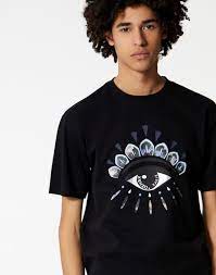 Kenzo T Shirts Mens Black Indonesian Flower Eye T Shirt Clearance Kenzo Clothing T Shirts Uk Kenzo